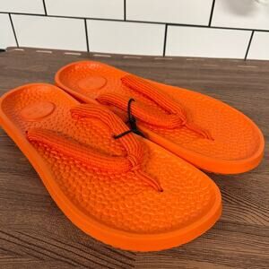 Allbirds Sugar Zeffer Flip Flops W14/M12 Buoyant Orange NWT SweetFoam Eco Sandal